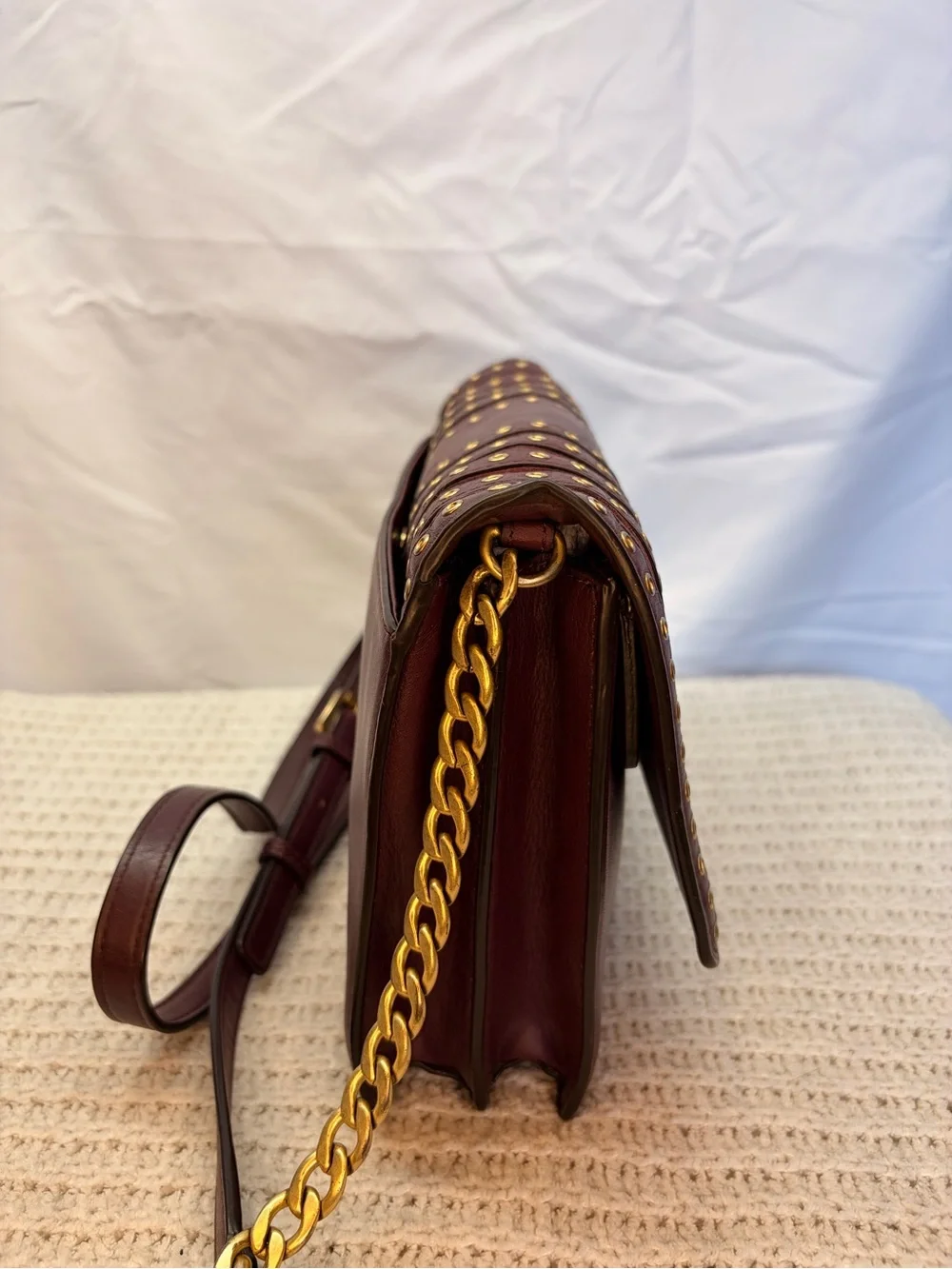 Michael Kors Burgundy Leather Crossbody
